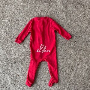 Pottery Barn Red 'My First Christmas' Sleeper